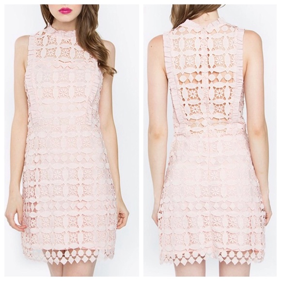 Peach Crochet Lace Dress ✨ - Picture 6 of 11